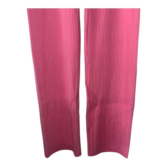 Revolve x Cotton Citizen Pink Ribbed Flare Lounge Pants, Small - Picture 3 of 8